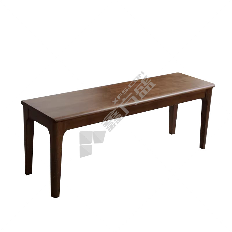 臻远 ZY3121626 全实木长条餐桌凳 1800*350*450mm 胡桃色