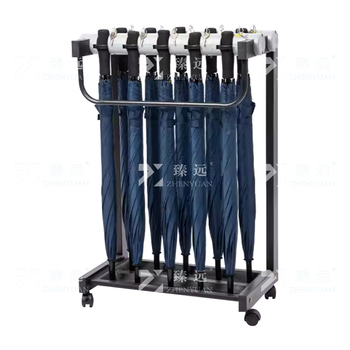 臻远 ZY4080114 带锁雨伞架含10把单人伞 560*300*870mm 10头 黑色