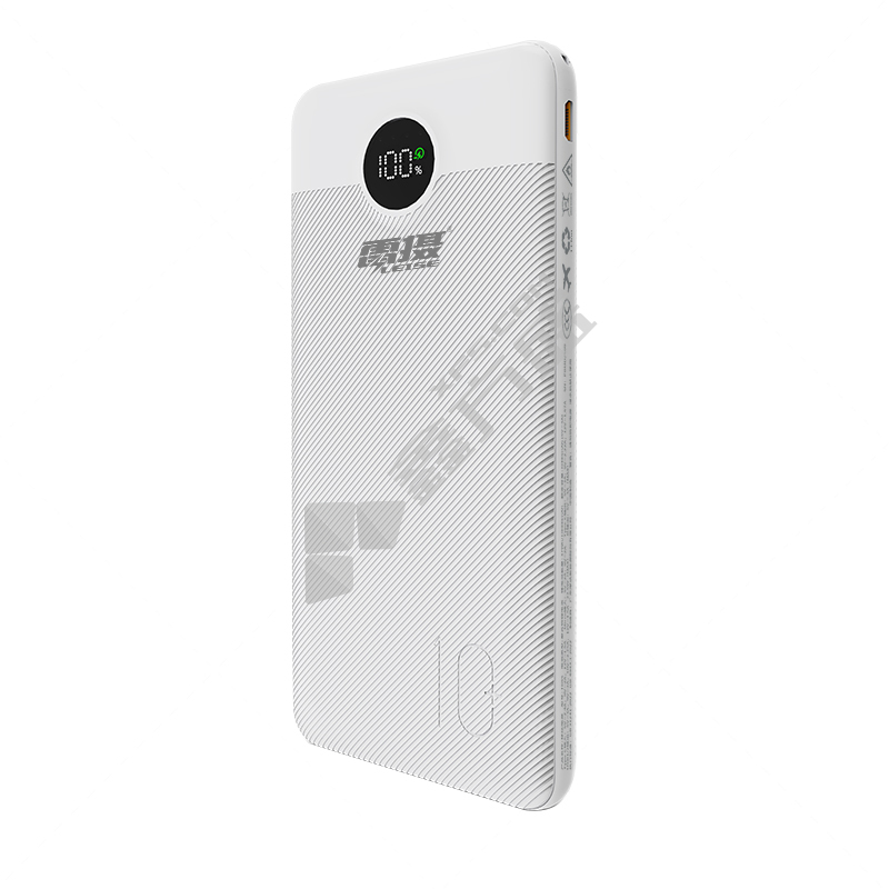雷摄 T68S 智能数显升级版移动电源 白色 10000mAh 68*15*143mm