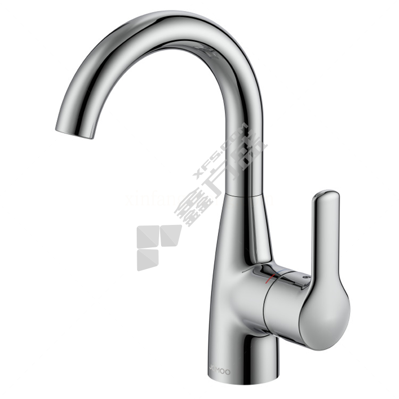 九牧 X32052-205/1C-Z 单柄单孔 含软管面盆龙头 冷热款 铜 银色