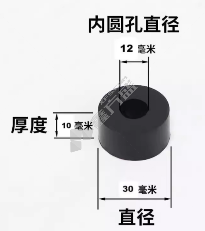 天台洁锐 橡胶垫圈 孔径12mm*外径30mm*厚10mm