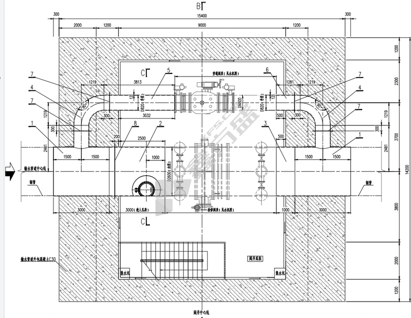 q355c 90度 长半径90度弯头 内径2600*壁厚50mm