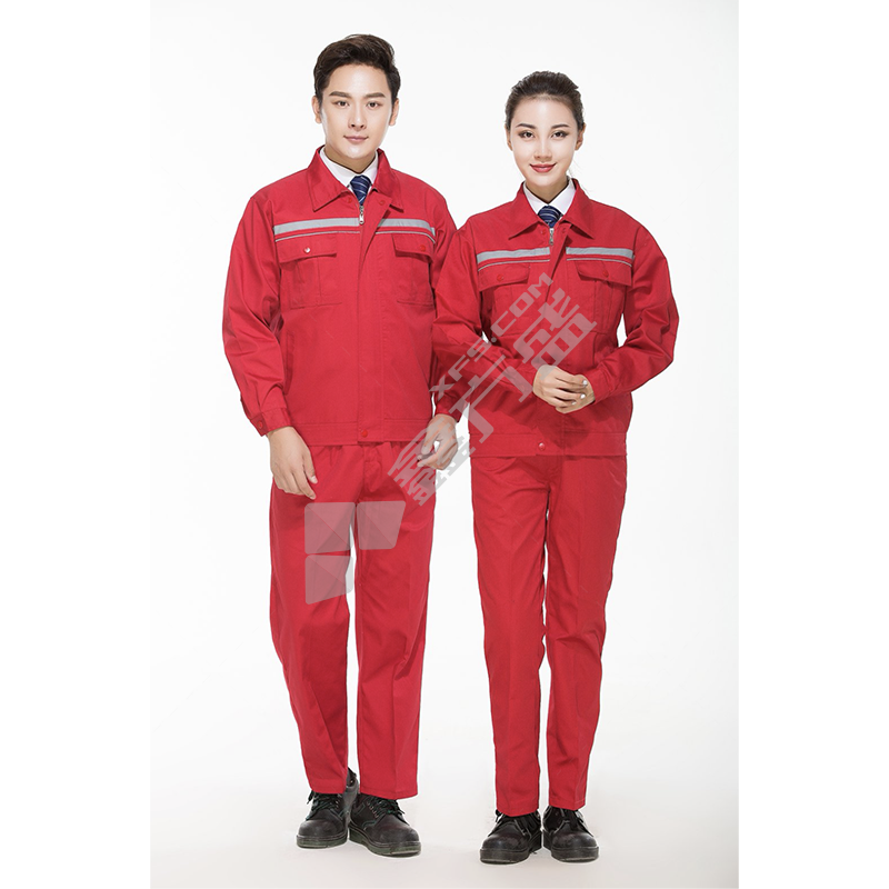 线子祥 XMY-001 防静电工作服 160 红色 10mm 条纹布