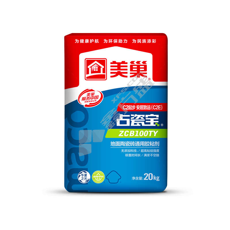 美巢 占瓷宝ZCB100TY 陶瓷砖 地面通用胶粘剂 20kg