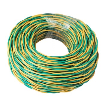 鸵鸟 100米 阻燃C类双绞线 ZC-RVS 300/300V 2*1平方 黄绿色