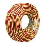 起帆 100米 双绞线 RVS 300/300V 2*1.5mm2 红黄色