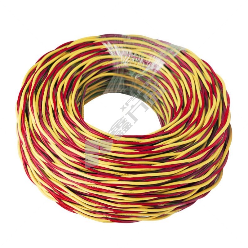 起帆 100米 双绞线 RVS 300/300V 2*1.5mm2 红黄色