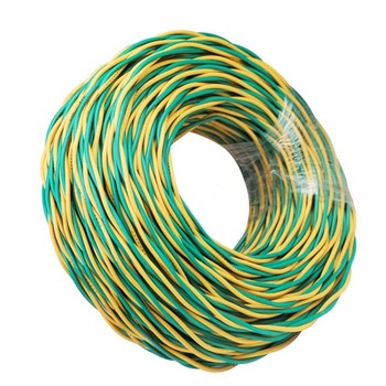 鸵鸟 100米 阻燃C类双绞线 ZC-RVS 300/300V 2*1.5平方 黄绿色