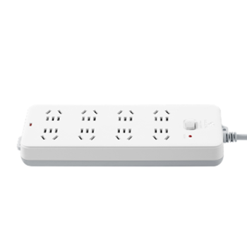 公牛 8位五孔 新国标插排 GN-604 10A 总控开关 3m 白蓝色