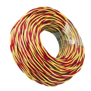 上上 100米 低烟无卤阻燃A类耐火双绞线 WDZAN-RYJS 300/500V 2*1.5平方 红黄色