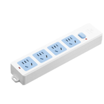 公牛 4位五孔 新国标插排 GN-414K 10A 总控开关 无线 白蓝色