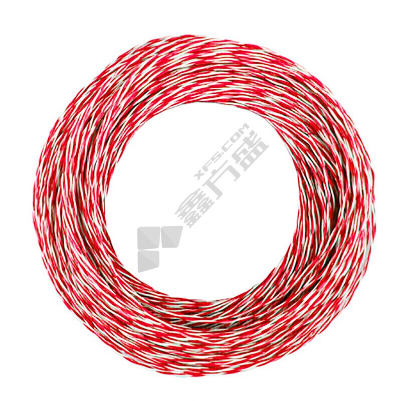 上上 100米 低烟无卤阻燃A类耐火双绞线 WDZAN-RYJS 300/500V 2*2.5平方 红白色