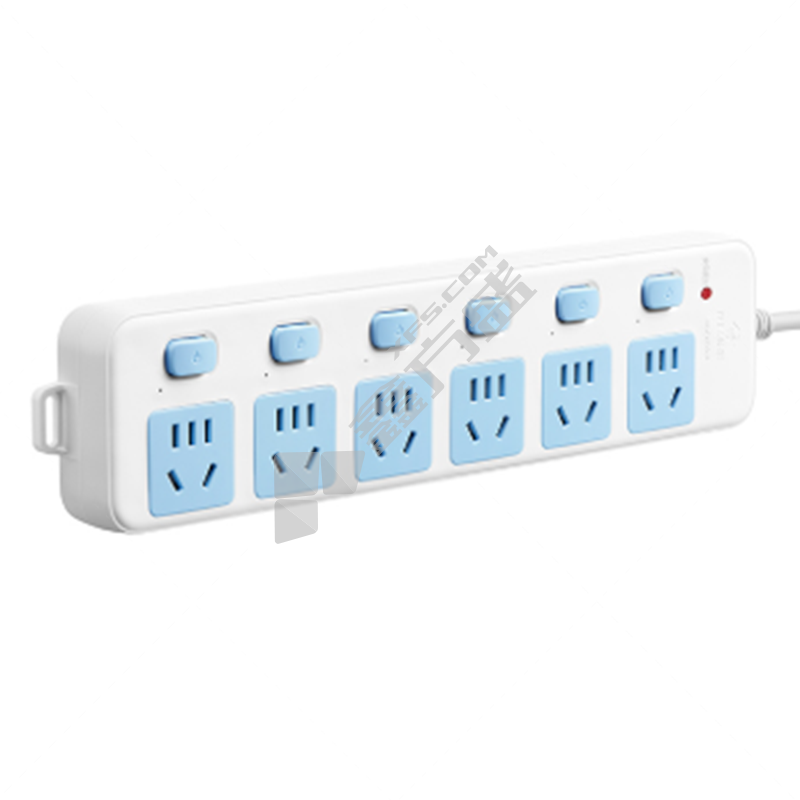 公牛 6位五孔 新国标插排 GN-109K 10A 总控开关 3m 白色