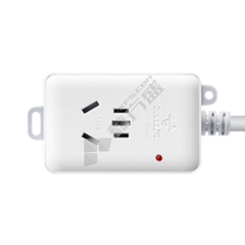 公牛 1位五孔 新国标插排 GN-103D(BF) 16A 无开关 1.8m 白色