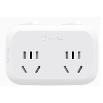 公牛 2位五孔 一转多转换器 GN-9323(重复) 10A 分控开关 无线 白色