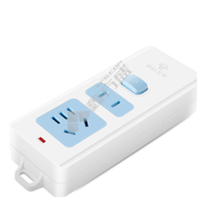 公牛 1位五孔+1位两孔 总控开关 插排 GN-B09 10A 无导线 白蓝色