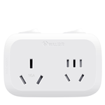 公牛 1位五孔+1位三孔 一转多转换器 GN-9323D 10A 分控开关 无线 白色