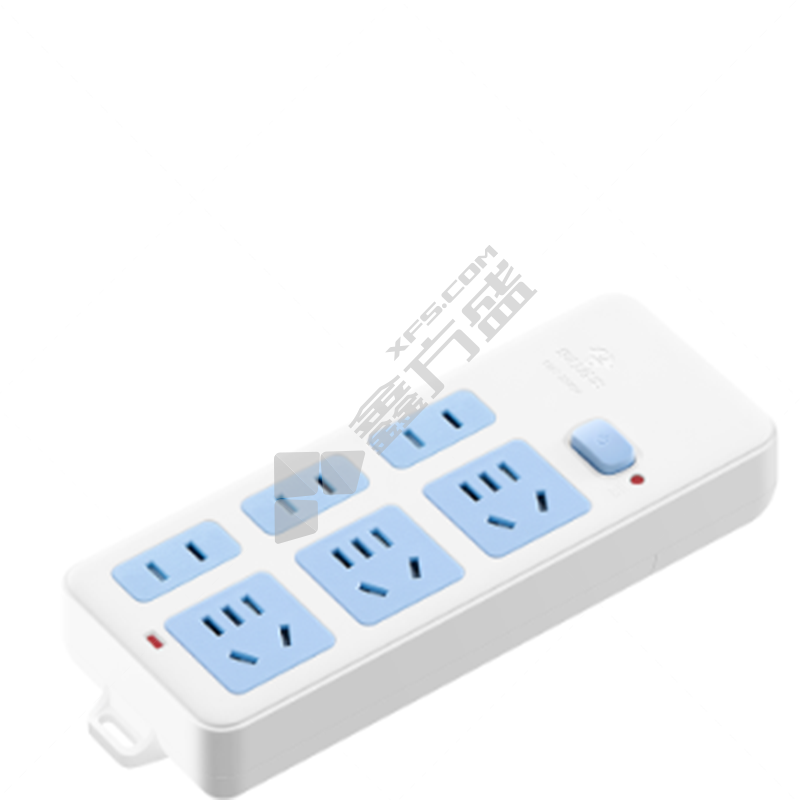 公牛 3位五孔+3位两孔 总控开关 插排 GN-402 10A 无导线 白蓝色