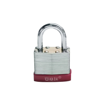 安赛瑞 14705 钢制千层安全挂锁 14705 φ6mm*H25mm/红