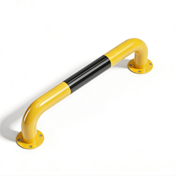 赢宙 钢管 防撞护栏挡车器 φ76*1000*2000*2.0mm 黄黑色 U型