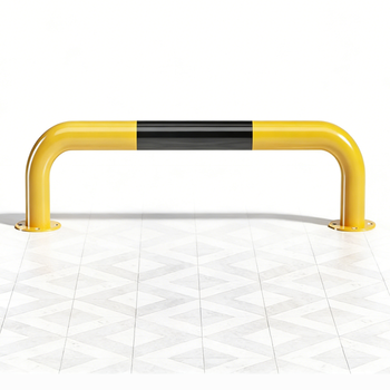 赢宙 钢管 防撞护栏挡车器 φ76*1000*2000*2.0mm 黄黑色 U型