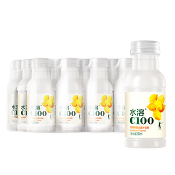农夫山泉 水溶C100柠檬饮料 250ml 柠檬味 12瓶/箱