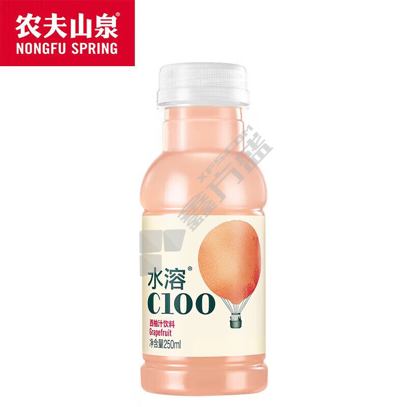 农夫山泉 水溶C100西柚饮料 250ml 西柚味 12瓶/箱