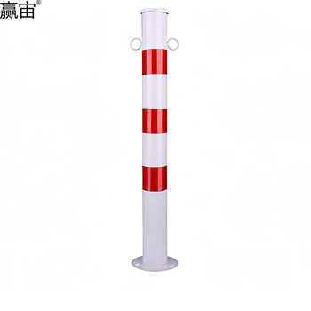 赢宙 双耳式 钢管 警示柱 76*750*0.6mm 红白色