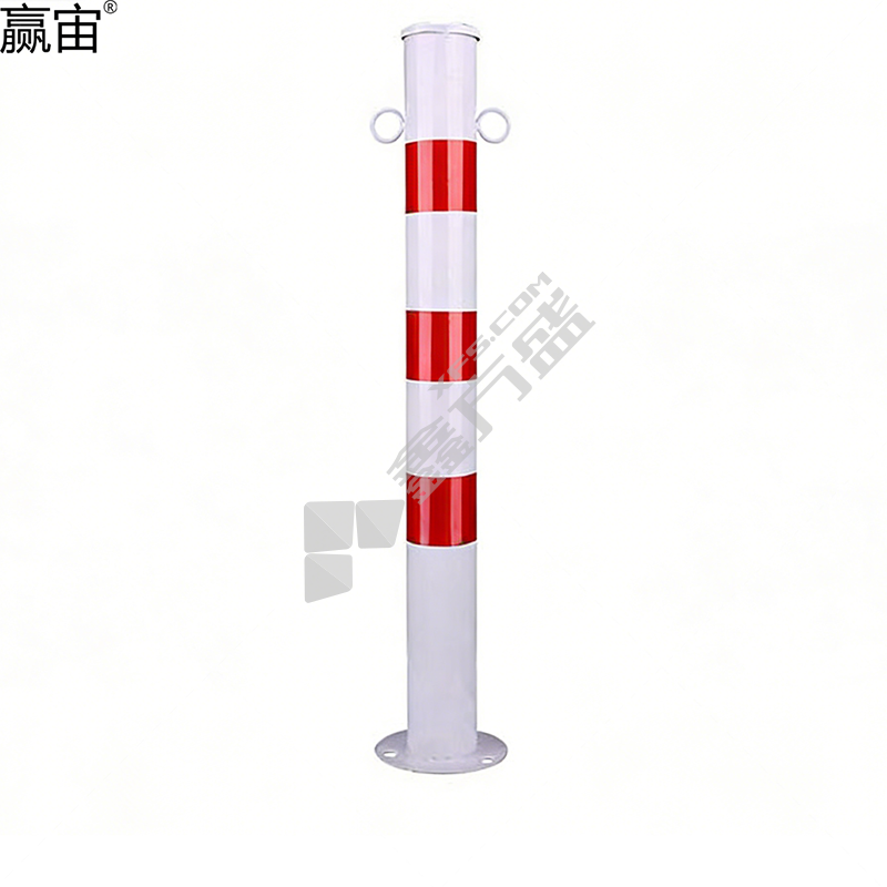 赢宙 双耳式 钢管 警示柱 76*750*0.6mm 红白色
