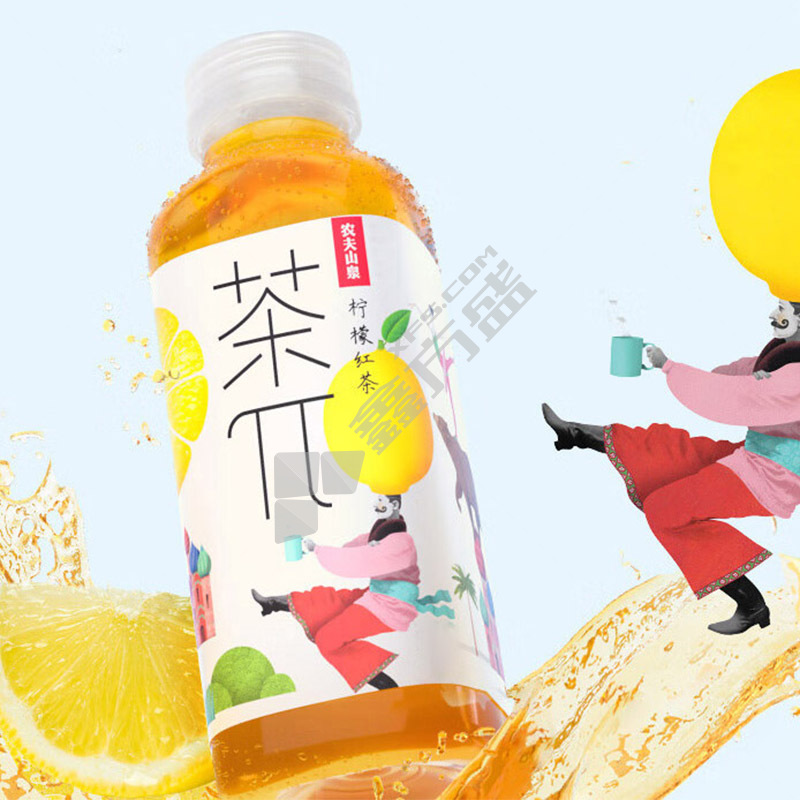 农夫山泉 茶π柠檬红茶饮料 900ml 柠檬红茶味 12瓶/箱