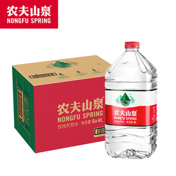 农夫山泉 箱装饮用天然水 6L 4瓶/箱