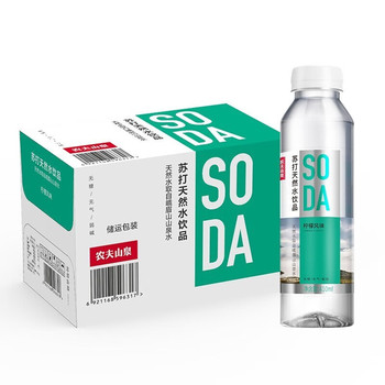 农夫山泉 箱装苏打水 410ml 柠檬风味 24瓶/箱