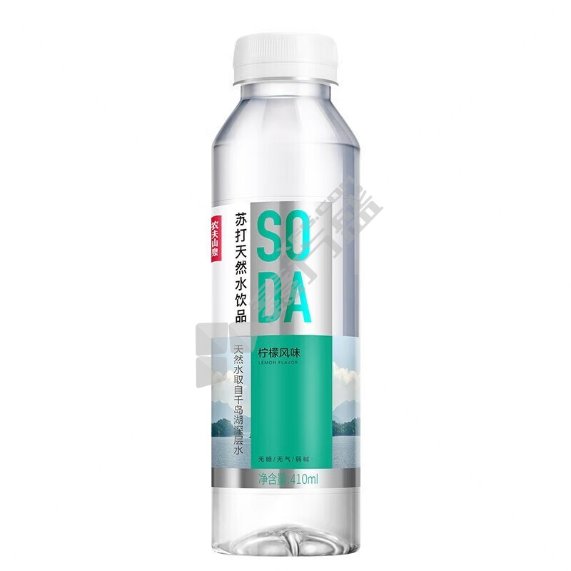 农夫山泉 箱装苏打水 410ml 柠檬风味 24瓶/箱