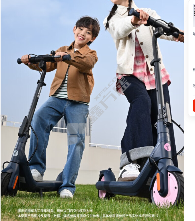 九号 C2Pro 电动滑板车 2.8英寸屏幕*75kg载重/无/18km续航