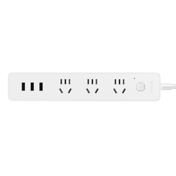 公牛 3位五孔+3位USB 总控开关 插排 GN-B403U 10A 1.8m 白色 3个USB接口 5V/2.4A