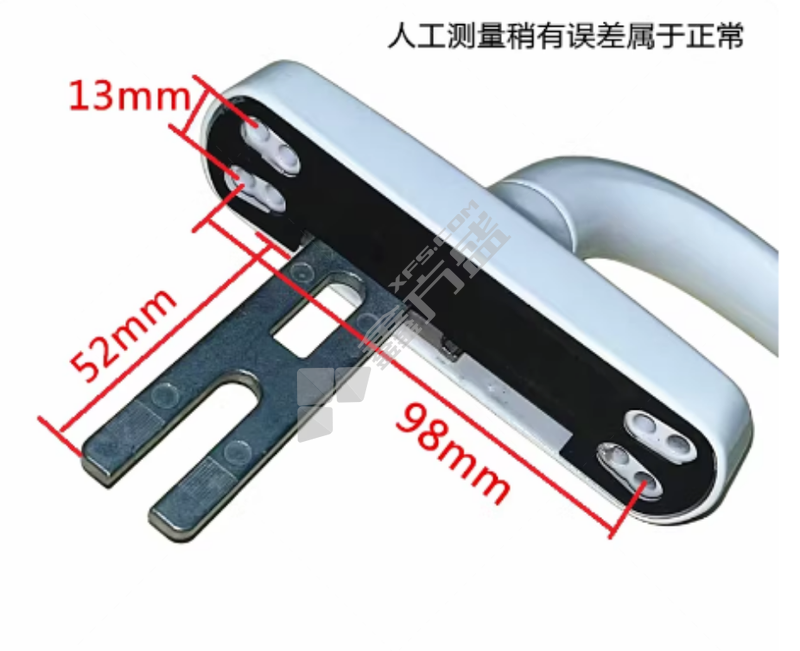 国产优品 老式窗户门把手 白色执手52叉