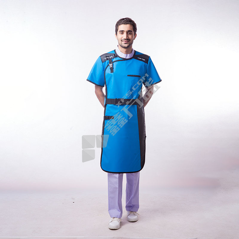 双鹰 正穿半袖防辐射衣 M 蓝色 0.35mmpb PA01