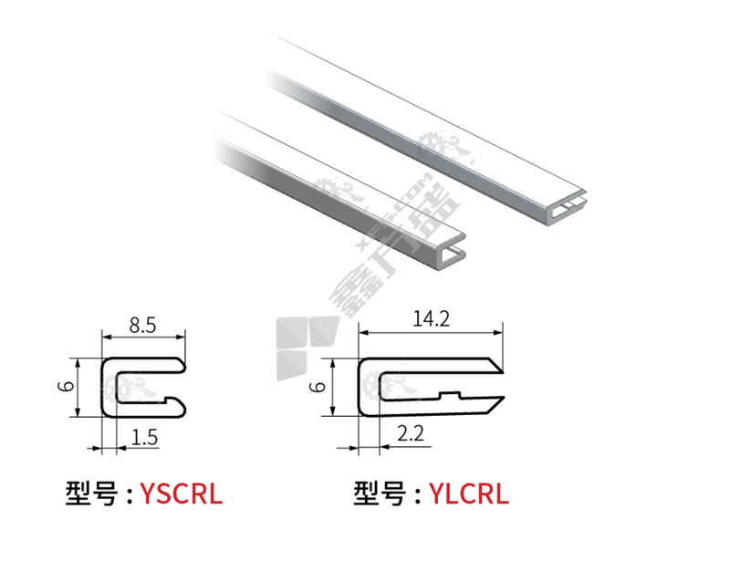 道仁 YLCRL-25M-C1 PE耐磨条 厚6㎜*宽15mm*夹板厚1.5mm/白色