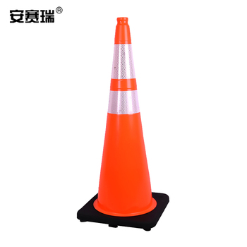 安赛瑞 14486 红白反光雪糕筒交通安全反光路锥 45*27*27cm 14486