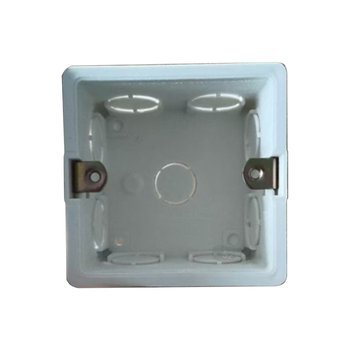 联塑 PVC暗装开关盒方盒 带金属片 60mm全4分孔20暗装