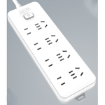 良工 4位五孔+4位两孔 总控开关 插排 XD-K144U 10A 1.8m 白色