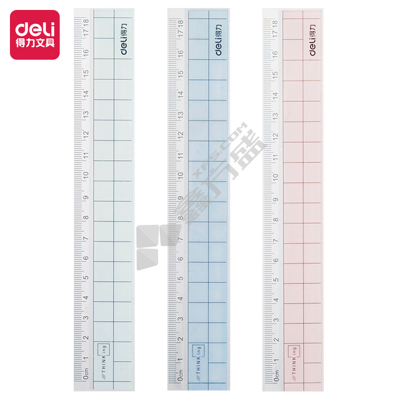 得力 6235 直尺 18cm 透明