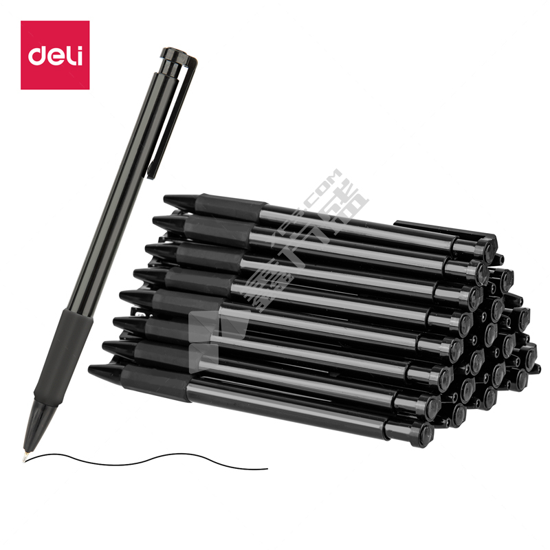 得力 6546S 圆珠笔 黑色 0.7mm 6546S