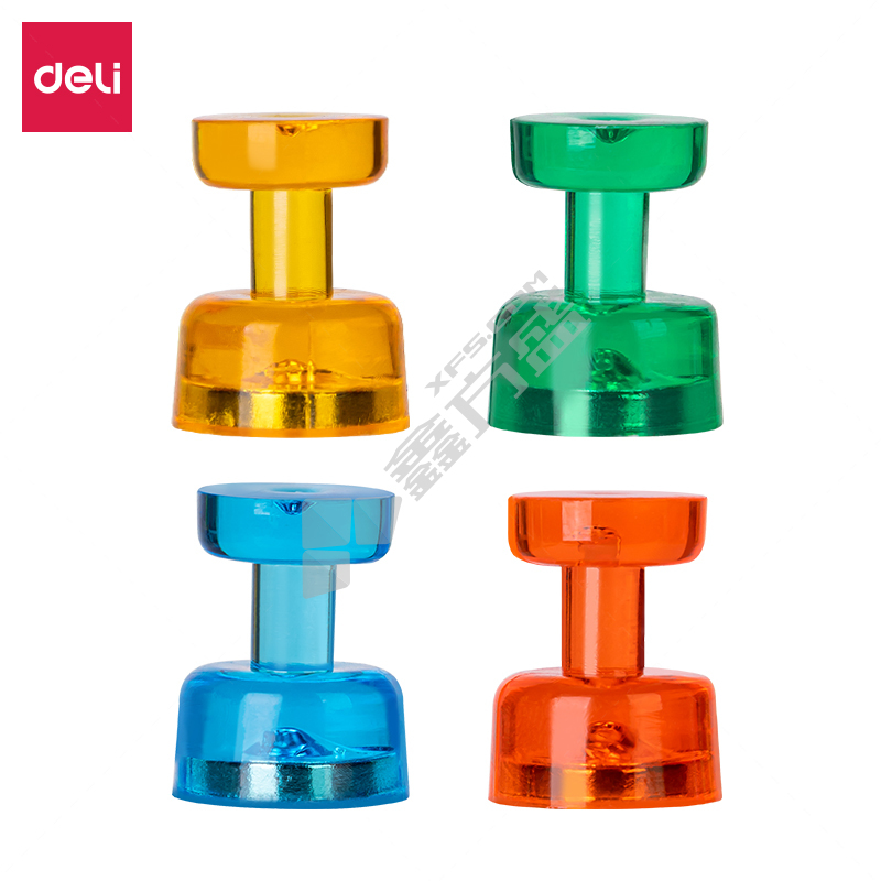 得力 7821 强磁磁钉 16mm 彩色 4粒/卡 7821