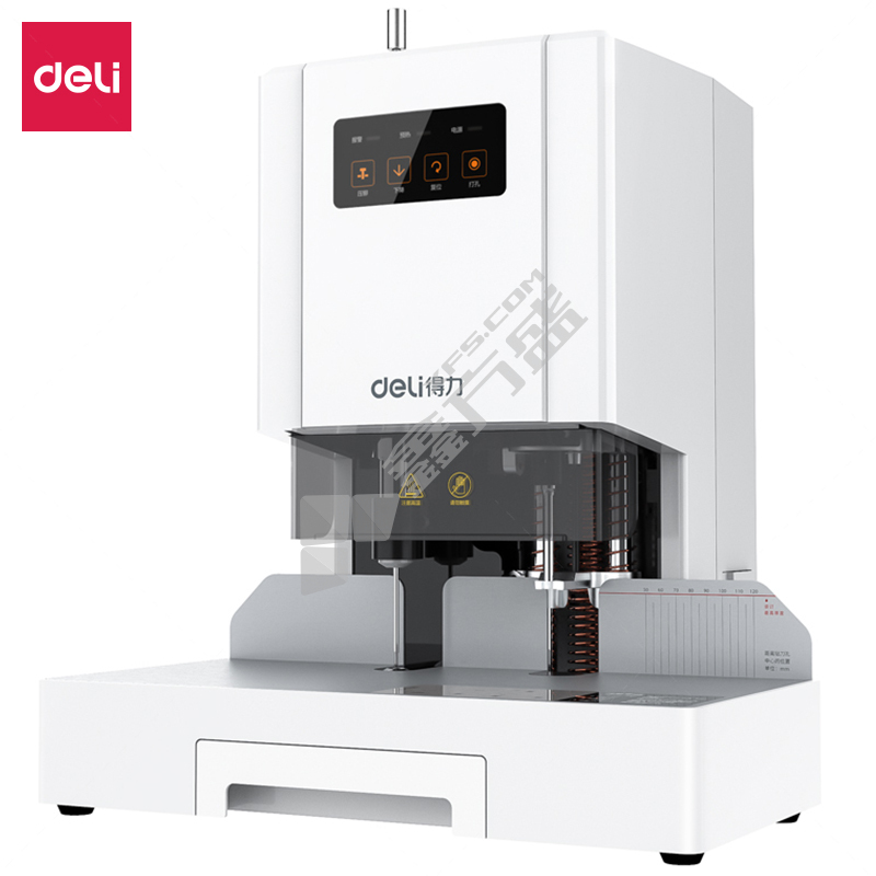 得力 财务凭证装订机 14601 白色 14601 半自动