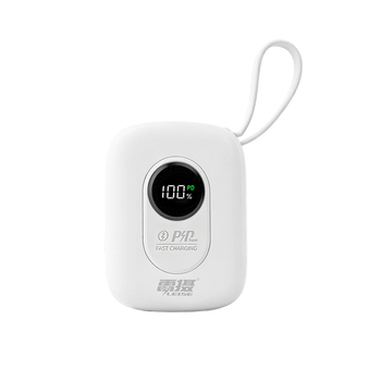 雷摄 MH851 便携快充移动电源 陶瓷白 10000mAh 76.2*60*29.3mm