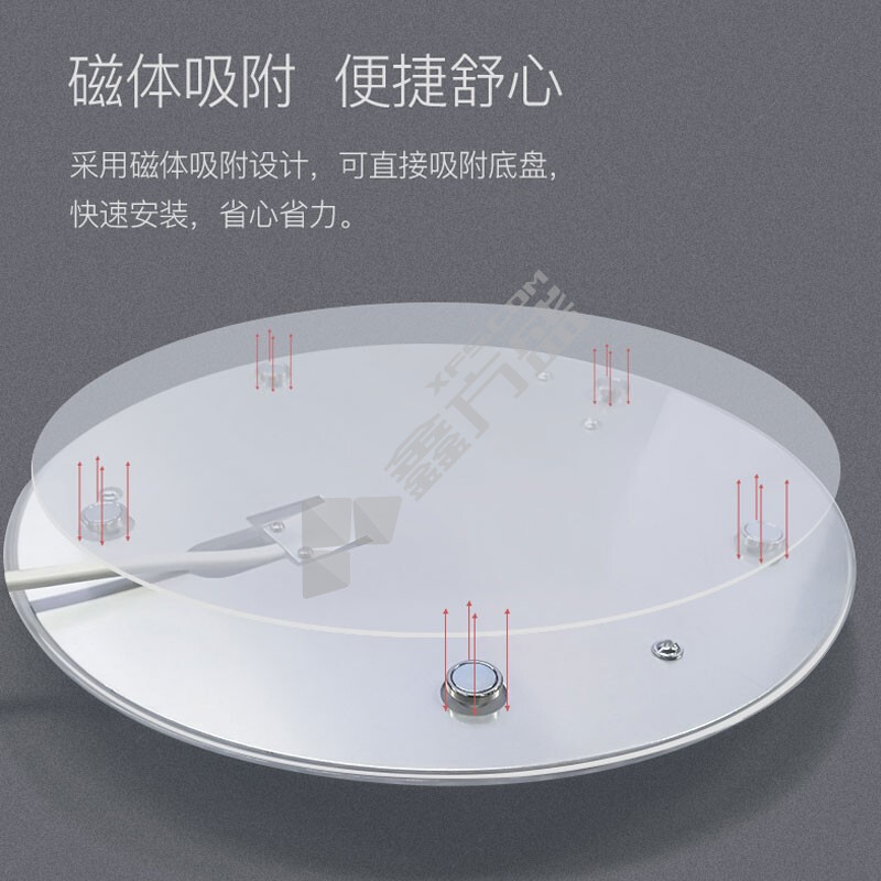 雷士照明（nvc） 雷士照明led光源磁铁吸附式吸顶灯灯芯灯片节能灯升级替换led灯盘便捷安装高亮 磁吸式【带接线端】6w白光直径12cm