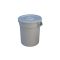 和一可塑 圆形塑料桶储水桶带盖圆桶 C型100L水桶带盖 灰色