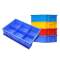 和一可塑 塑料固定分隔式零件盒 小4格（350*200*85mm） 蓝黄红可选 默认蓝色