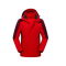 君御 JY-C101拼色三合一冬季可拆卸冲锋衣(红色拼枣红色) 3XL 红色拼枣红色